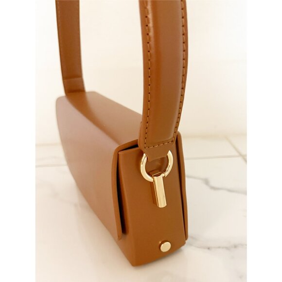 Madison West Structured Mini Shoulder Bag in Brown - Picture 3 of 9